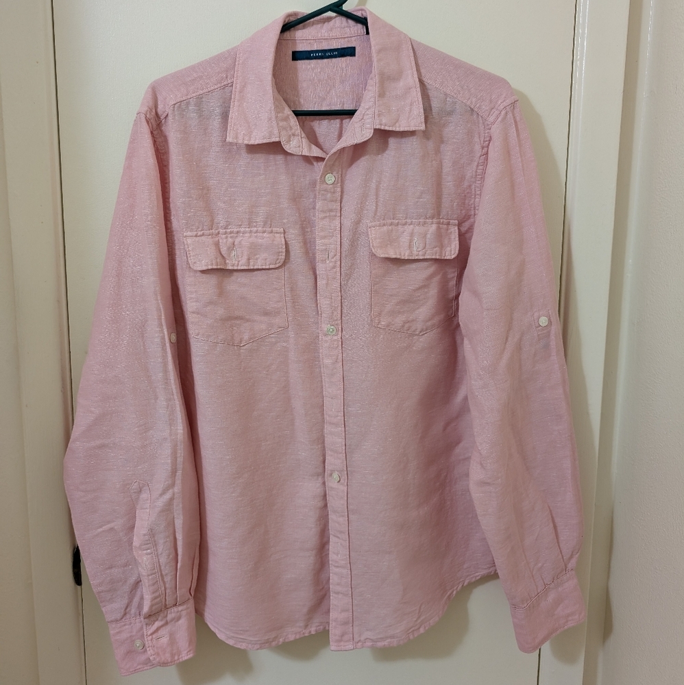 Men's Pink Button-Up Shirt